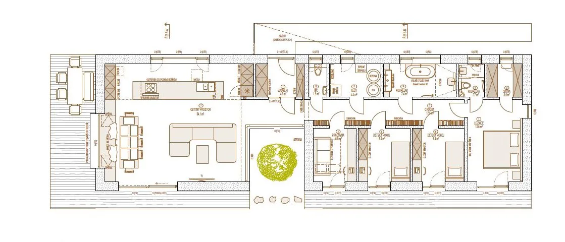 Novostavba rodinného domu, Křížany – pohled 5