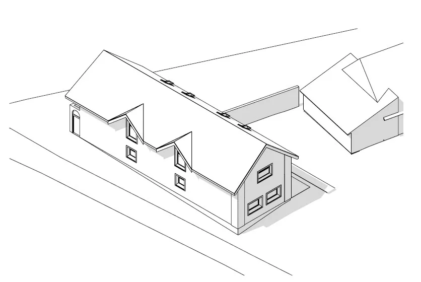 Rekonstrukce rodinného domu s apartmánem, Bohuslavice – pohled 2