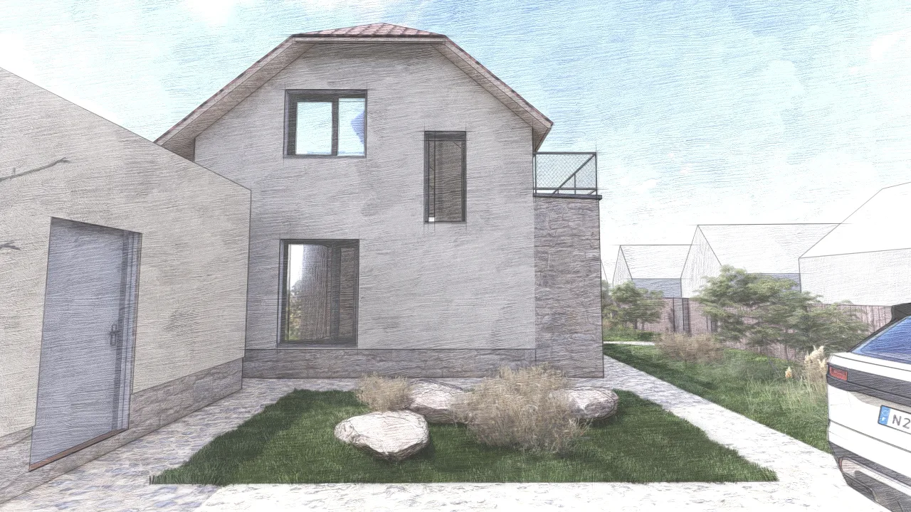 Rekonstrukce rodinného domu, Kladruby nad Labem – Motion – pohled 5