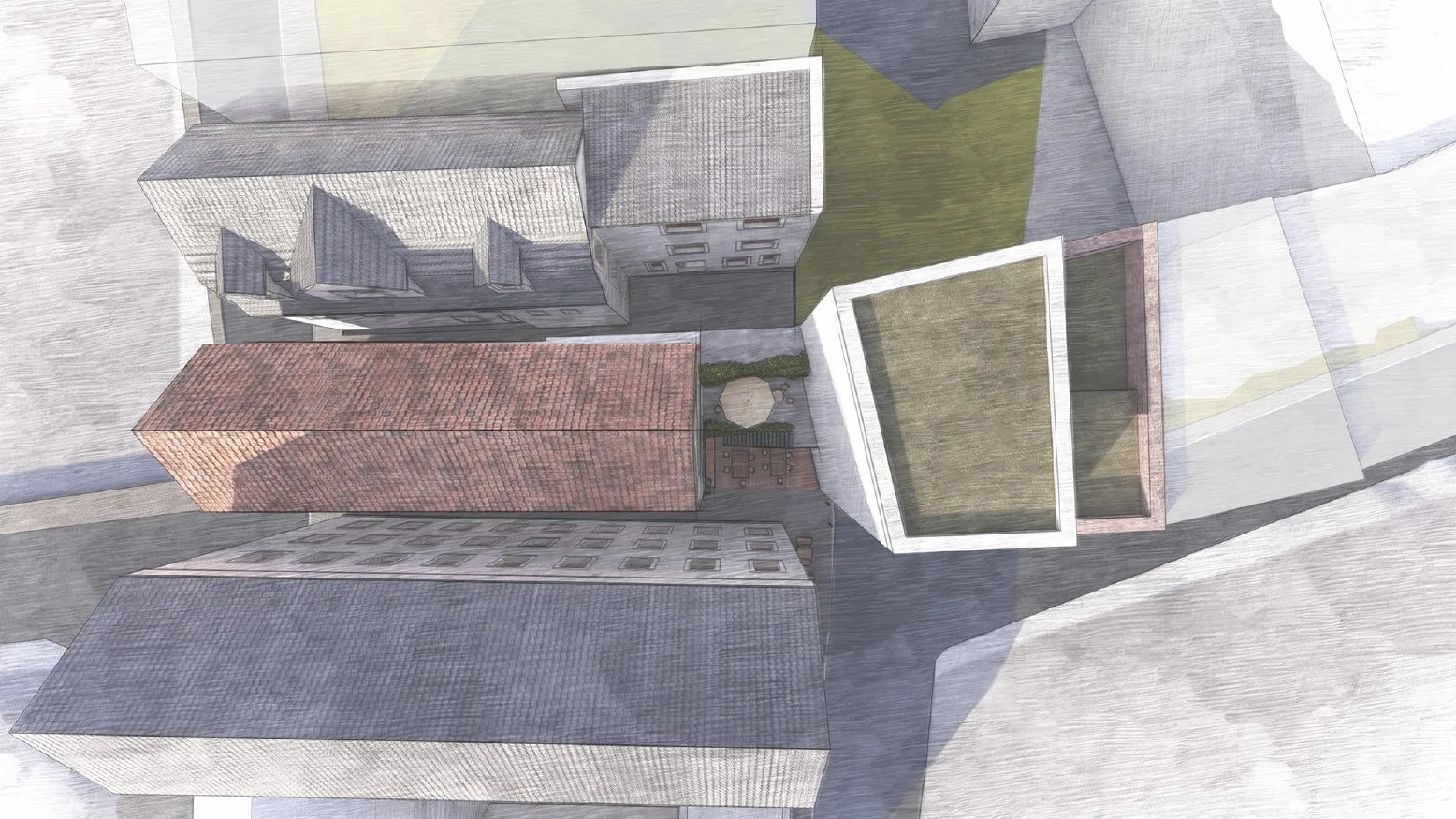 Stavební úpravy a přístavba bytového domu, Široká 169/20, Liberec – pohled 2