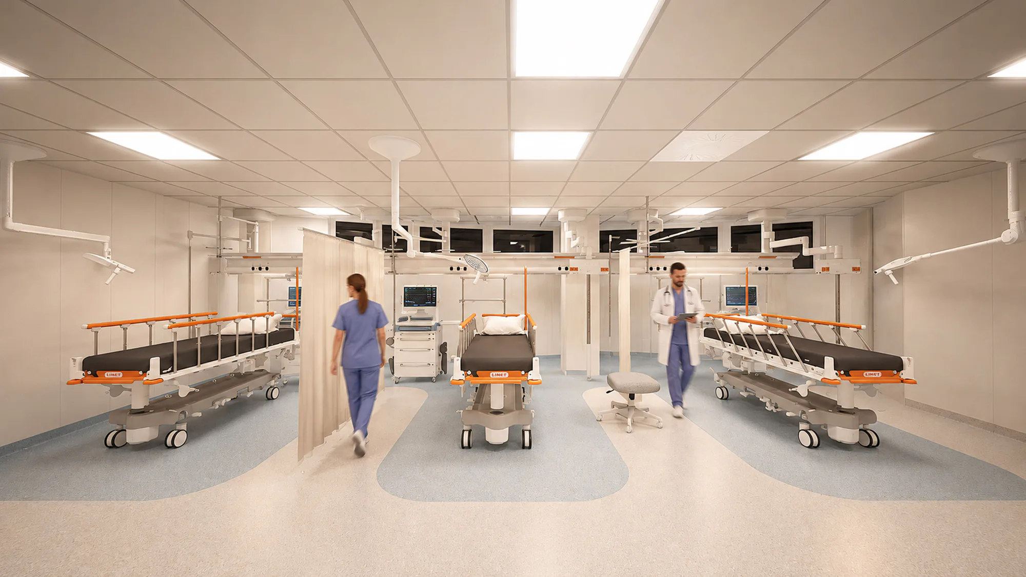 Interiér pavilonu urgentního příjmu a ortopedie – Nemocnice Jilemnice – pohled 3