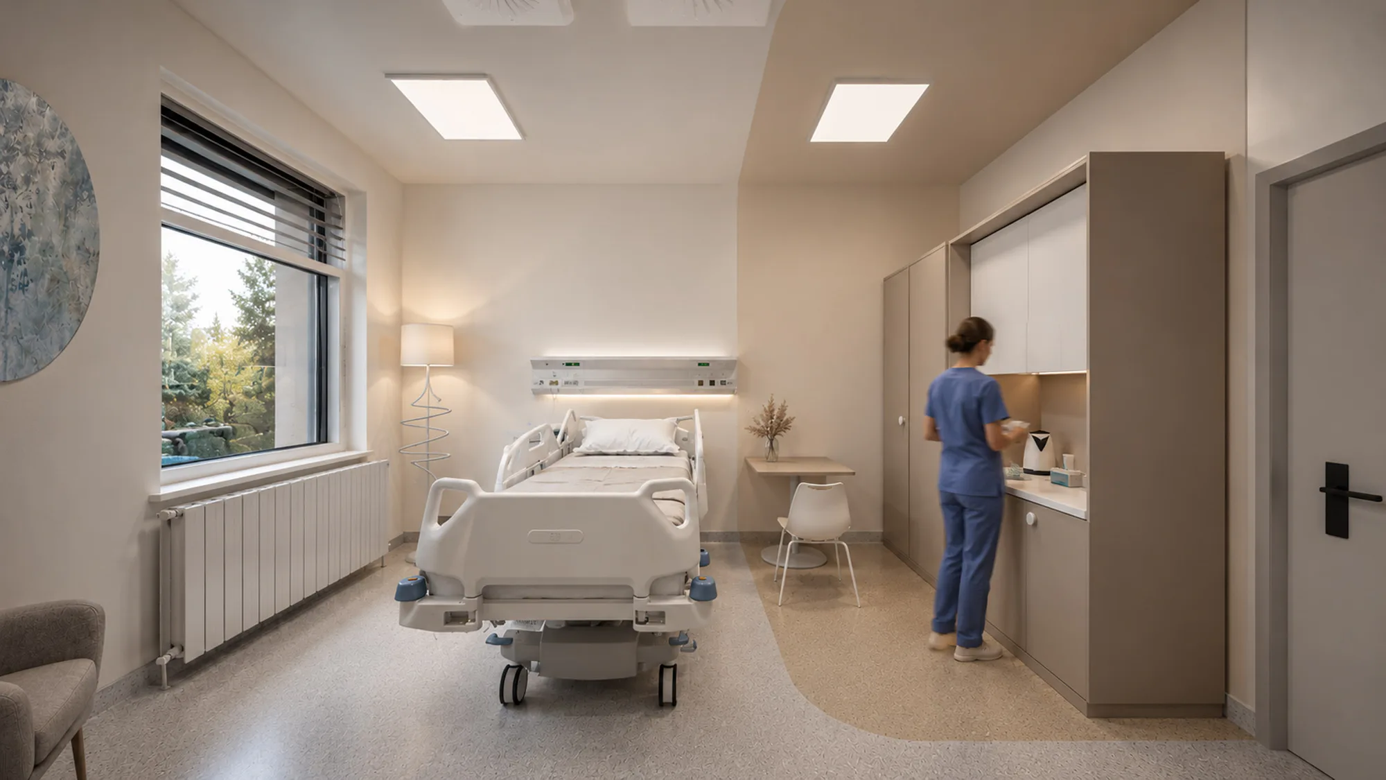 Interiér pavilonu urgentního příjmu a ortopedie – Nemocnice Jilemnice – pohled 6